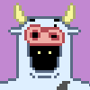 Man in cow suit